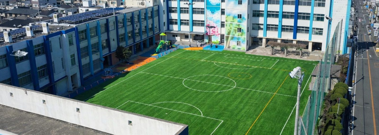 New Green Soccer Field at OWIS Osaka.